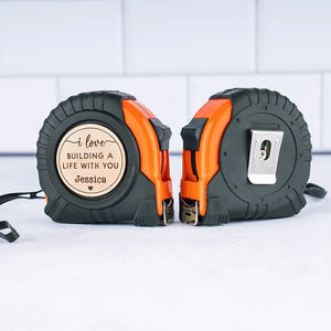 I Love Building a Life Personalized Tape Measure - GiftShire