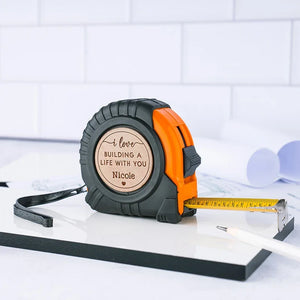 I Love Building a Life Personalized Tape Measure - GiftShire