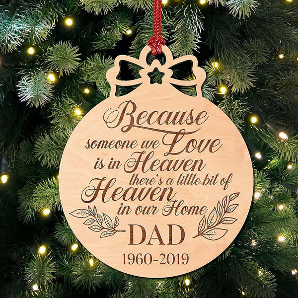 In Memory Christmas Ornament - Personalized Memorial Christmas Ornament | B08L6NWCPC - MEMORIAL - GiftShire