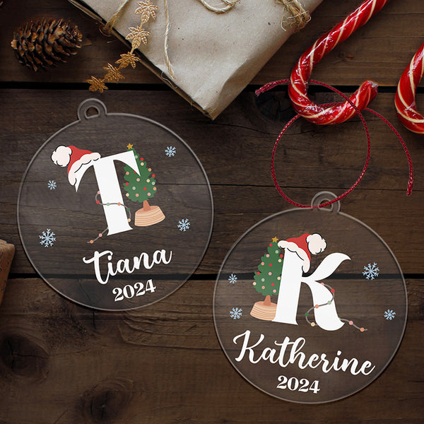 Initial Christmas Ornaments – Custom Christmas Tree Hangers