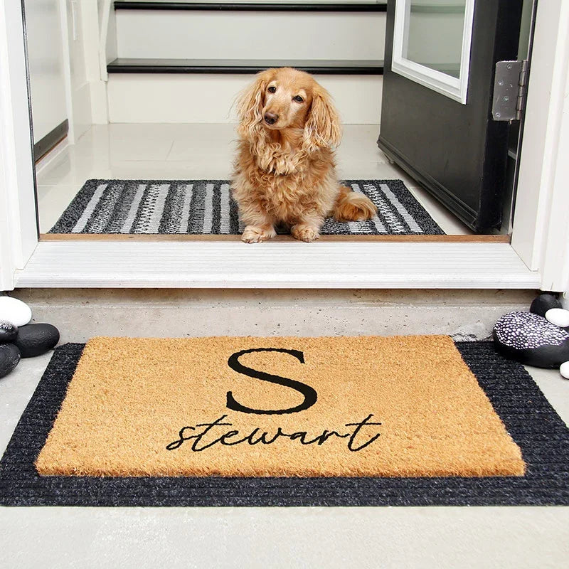 Initial Doormat – Personalized with Family Name - GiftShire