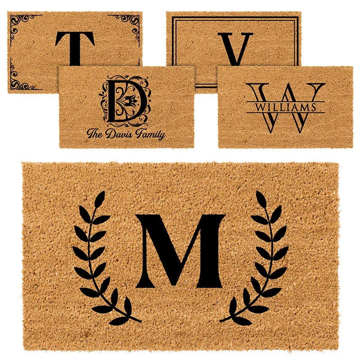 Doormat Initial Insert Initial Doormat – Personalized with Family Name – GiftShire