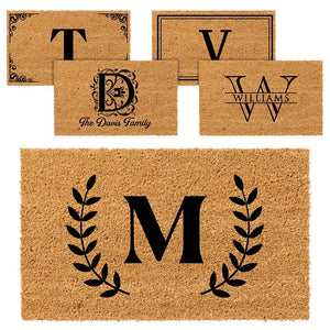 Initial Doormat – Personalized with Family Name - GiftShire