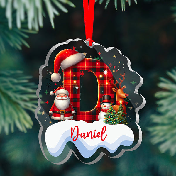 Initial Ornaments with Tartan Pattern