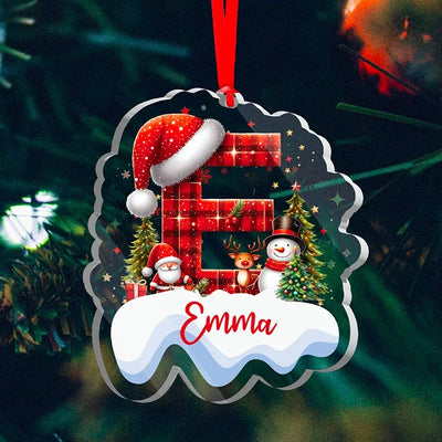 Initial Ornaments with Tartan Pattern