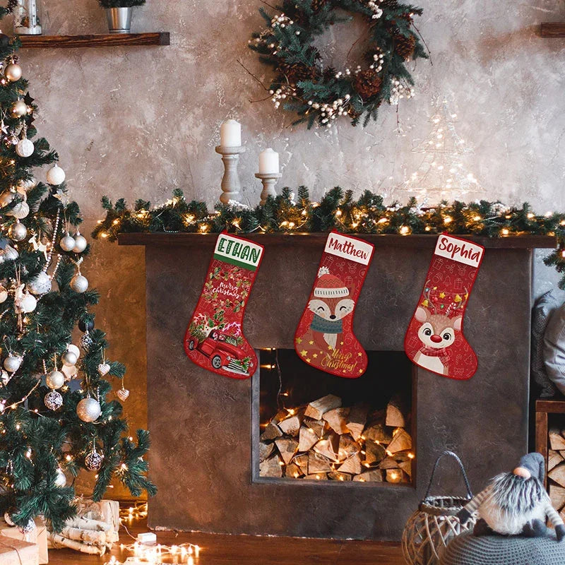 Inspirational Stockings for Christmas with Custom Name - GiftShire