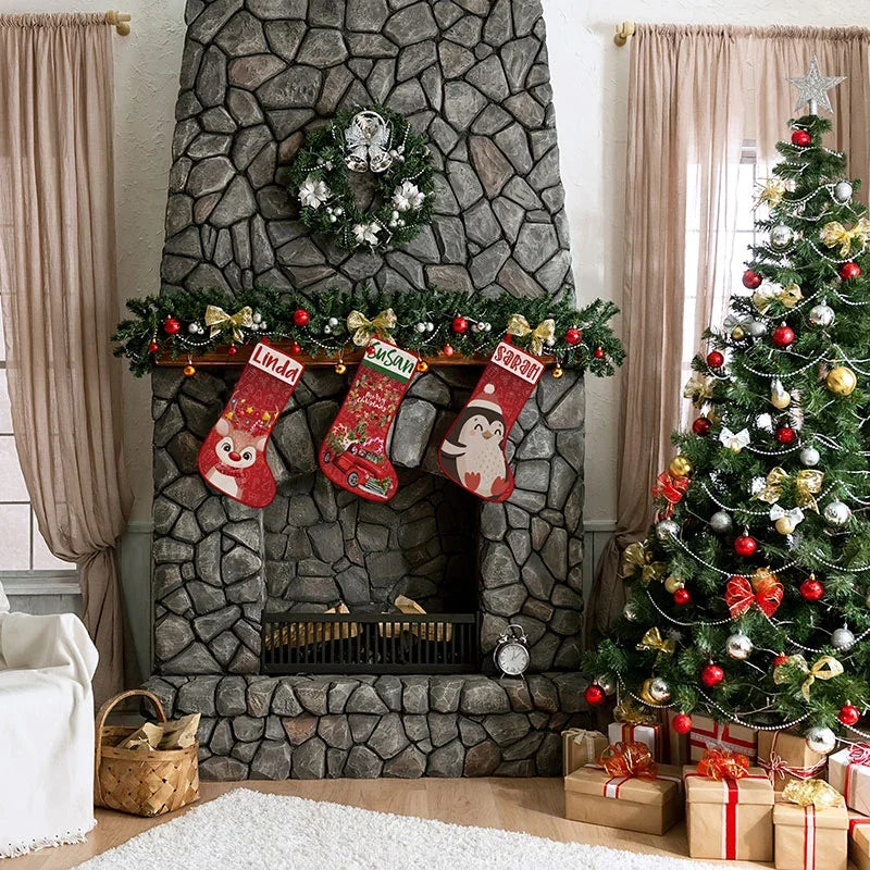 Inspirational Stockings for Christmas with Custom Name - GiftShire
