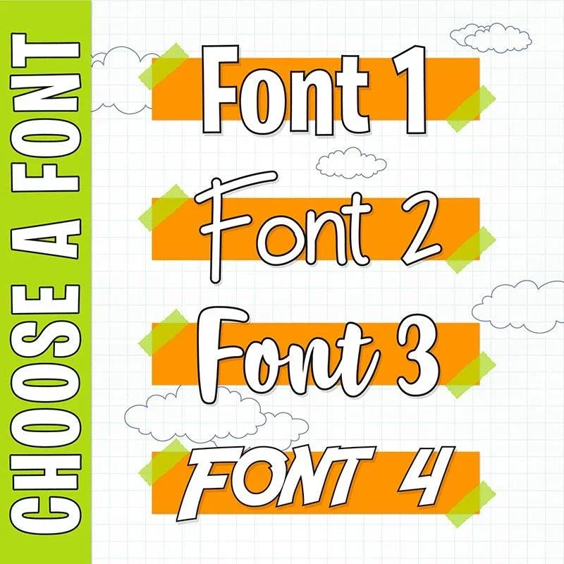 Personalized Name Labels - Custom Waterproof Stickers for Kids, Back to School - GiftShire