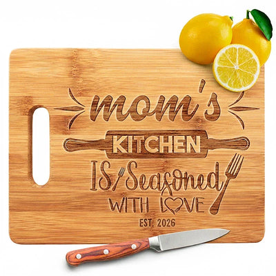 Knife Friendly Cutting Board with Handle for Moms - GiftShire