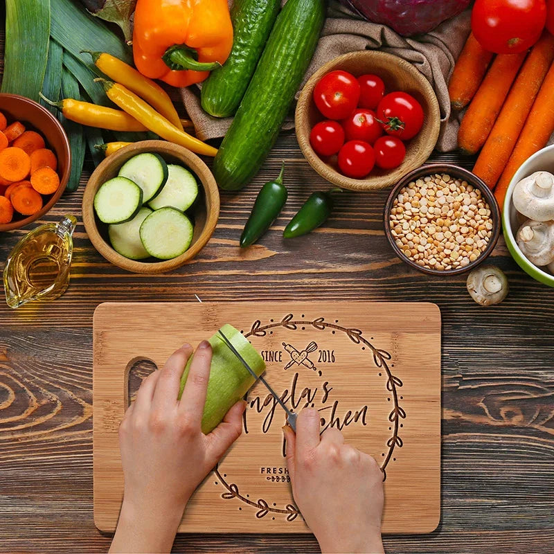 Knife Friendly Cutting Board with Handle for Moms - GiftShire