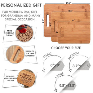 Knife Friendly Cutting Board with Handle for Moms - GiftShire