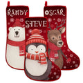 Large Christmas Stocking with Animals - GiftShire