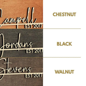 Laser Cut Family Name Sign For Wall - GiftShire