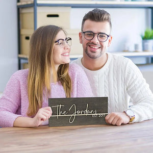 Laser Cut Family Name Sign For Wall - GiftShire