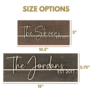 Laser Cut Family Name Sign For Wall - GiftShire