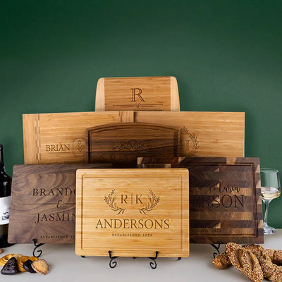 Laser Engraved Cutting Boards with Couple Personalization