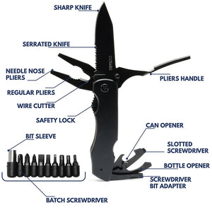 Laser Engraved Multitool Plier Knife, Custom Knife for Dad - GiftShire