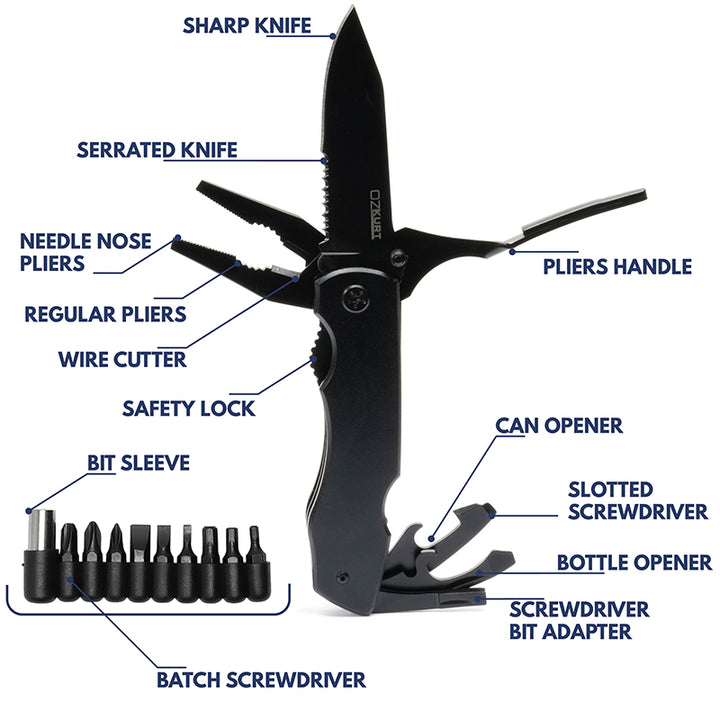 Laser Engraved Multitool Plier Knife, Custom Knife for Dad - GiftShire