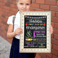 Last & First Day of School Board With Wooden Frame