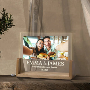 Lovelight Couples Picture Frame with U-shaped Night Light - GiftShire