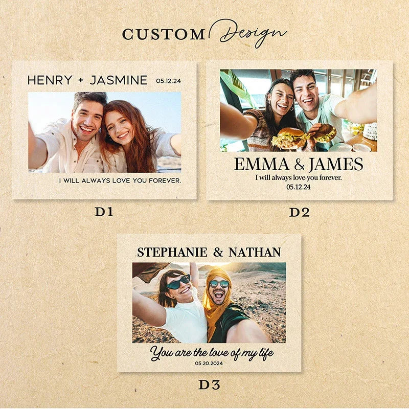 Lovelight Couples Picture Frame with U-shaped Night Light - GiftShire