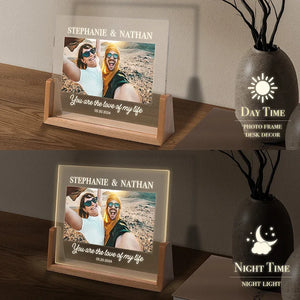Lovelight Couples Picture Frame with U-shaped Night Light - GiftShire