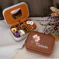 Luxurious Jewelry Box with Birth Flower  – Free Customization