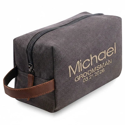 Machine Washable Embroidered Toiletry Bag