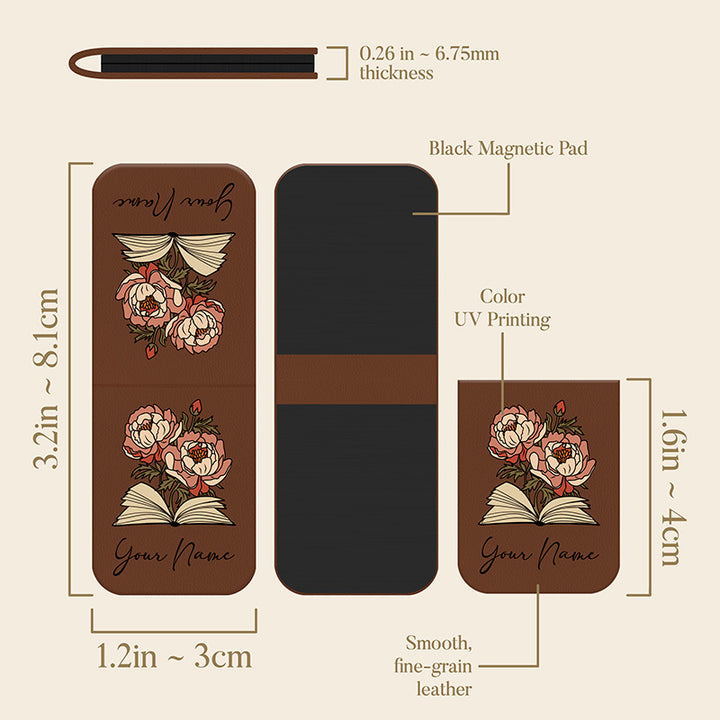 Magnetic Bookmark with Free Name Customization
