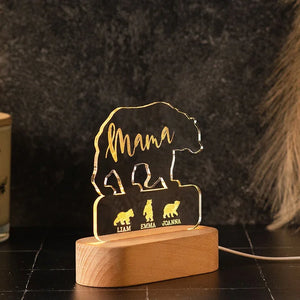 Personalized Mama Bear Night Light - GiftShire
