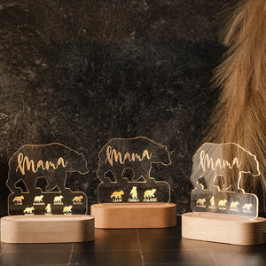 Personalized Mama Bear Night Light - GiftShire