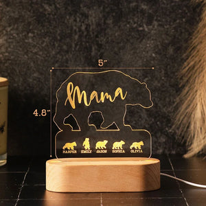 Personalized Mama Bear Night Light - GiftShire