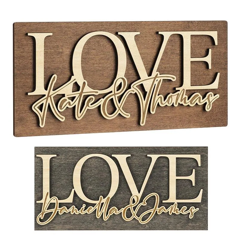 Maple Wood Love Sign - GiftShire