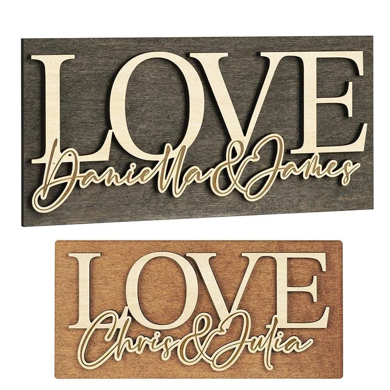 Maple Wood Love Sign - GiftShire