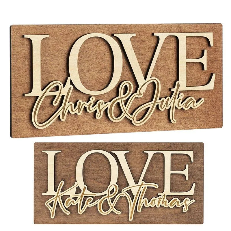 Maple Wood Love Sign - GiftShire