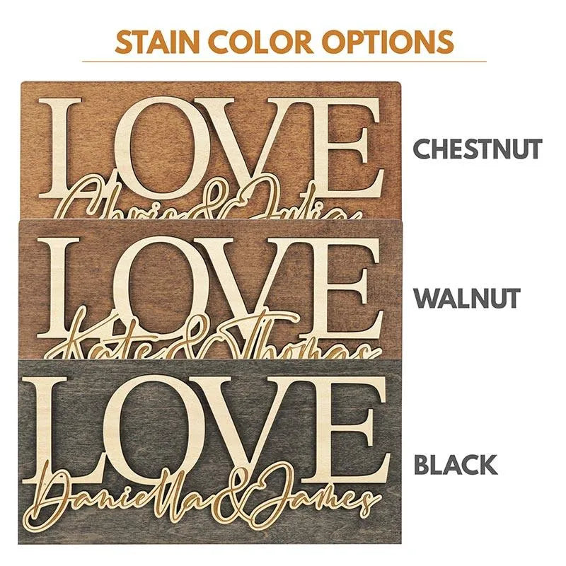 Maple Wood Love Sign - GiftShire