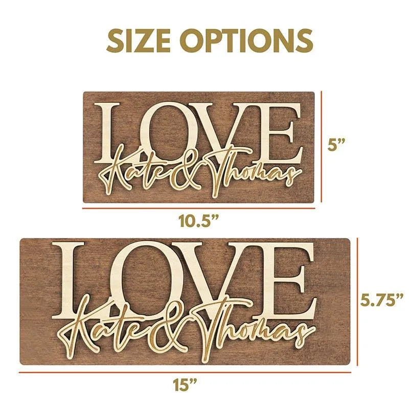Maple Wood Love Sign - GiftShire