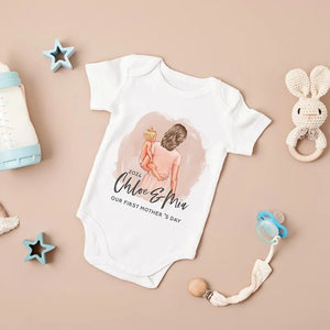 Baby and Mom' 1st Mother's Day Customized Matching Shirts - GiftShire