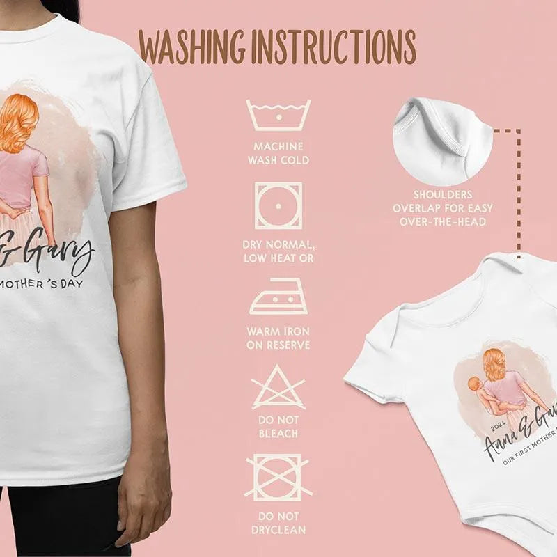 Baby and Mom' 1st Mother's Day Customized Matching Shirts - GiftShire