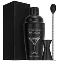Matte Black 18oz Cocktail Shaker with Name & Custom Icon