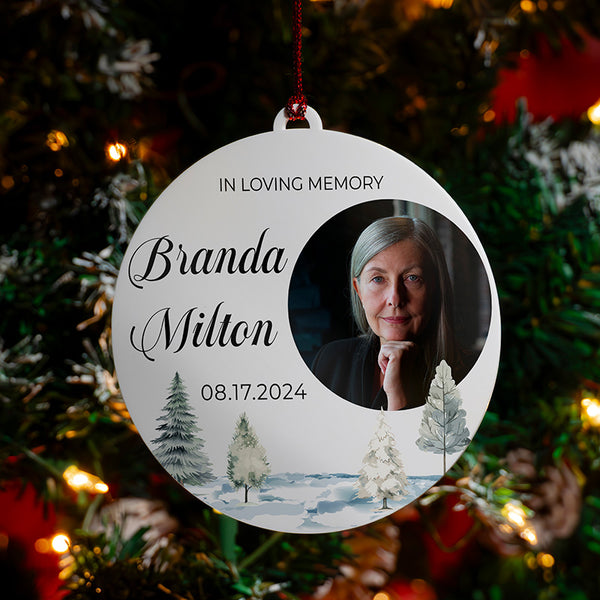 Memorial Christmas Ornament, Custom Photo Ornament