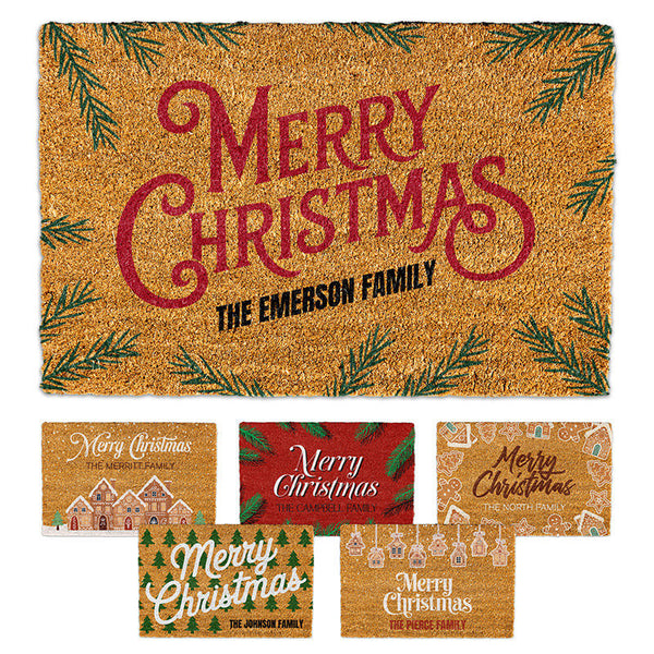 Merry Christmas Doormat – Christmas Home Essentials with Free Customization