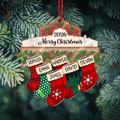 Merry Christmas Ornament, Custom Family Christmas Decorations