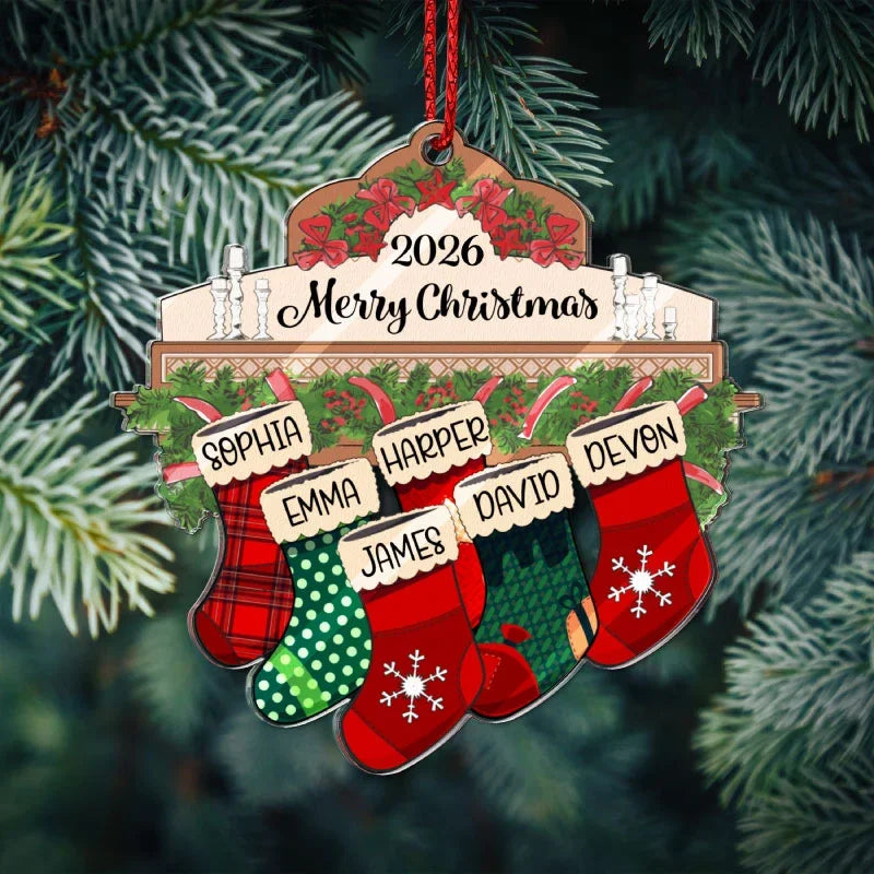 Merry Christmas Ornament, Custom Family Christmas Decorations