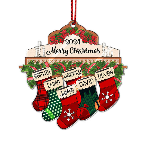 Merry Christmas Ornament, Custom Family Christmas Decorations