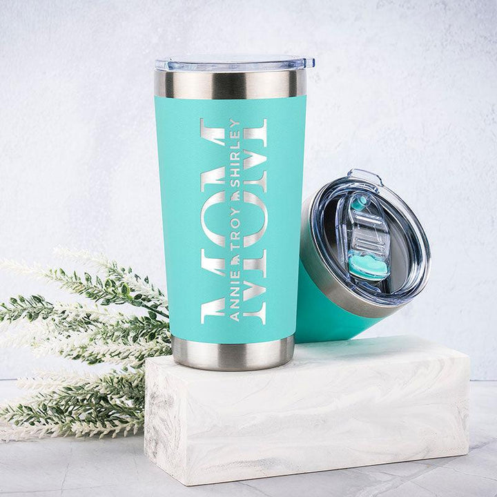 Mom Tumbler with Kid Names - GiftShire