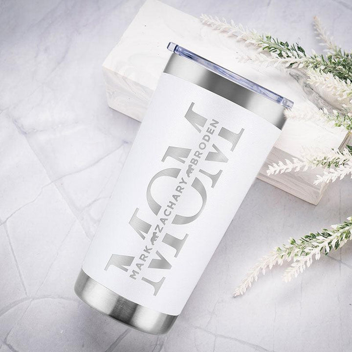Mom Tumbler with Kid Names - GiftShire