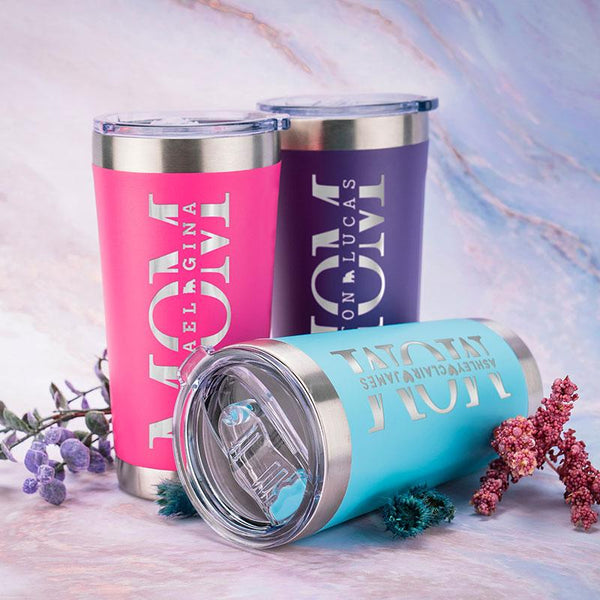 Mom Tumbler with Kid Names - GiftShire