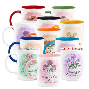 Mom's Flower - Birth Month Ceramic Custom Mug - GiftShire