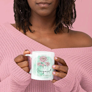 Mom's Flower - Birth Month Ceramic Custom Mug - GiftShire